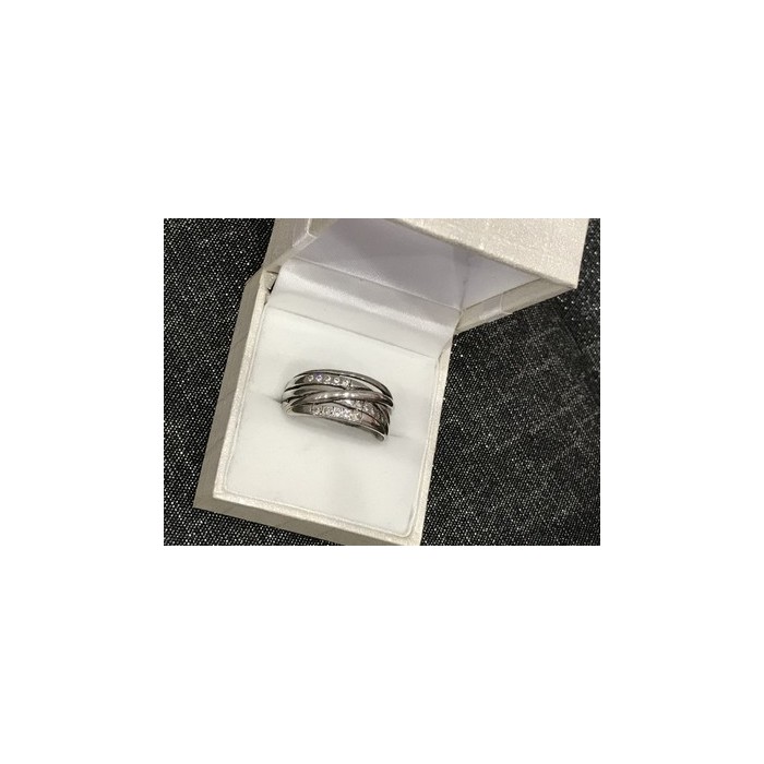 925 Sterling Silver CZ Ring Size 10