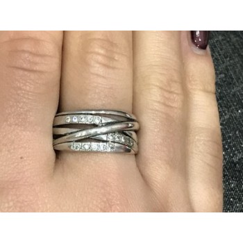 925 Sterling Silver CZ Ring Size 10