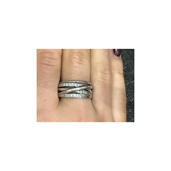 925 Sterling Silver CZ Ring Size 10