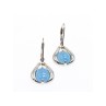 925 Sterling Silver Blue Agate Earrings