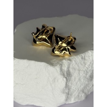 925 STERLING SILVER GOLD PLATED PEARL EARRINGS LENGTH 0.9 INCH