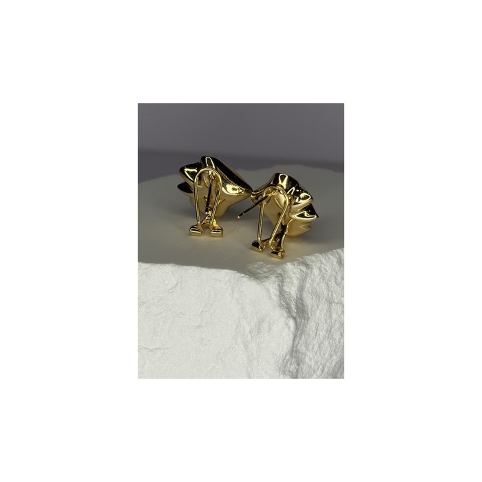 925 STERLING SILVER GOLD PLATED PEARL EARRINGS LENGTH 0.9 INCH