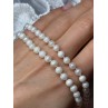 14K WHITE GOLD PEARL NECKLACE LENGTH 23 INCH