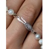 14K WHITE GOLD PEARL NECKLACE LENGTH 23 INCH