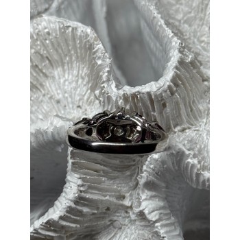 925 Sterling Silver Ring Shiny Sapphire & Spinel Size 7