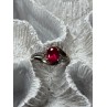925 Sterling Silver & 10k Yellow Gold Ruby Ring Size 6