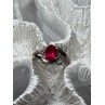 925 Sterling Silver & 10k Yellow Gold Ruby Ring Size 6
