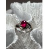 925 Sterling Silver & 10k Yellow Gold Ruby Ring Size 6