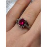 925 Sterling Silver & 10k Yellow Gold Ruby Ring Size 6