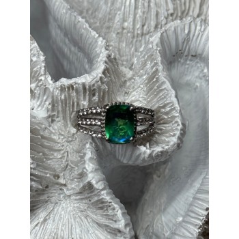 925 Sterling Silver Spinel & Beryl Ring Size 7.5