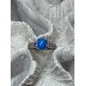 925 Sterling Silver Blue Agate, Tanzanite & Beryl Ring Size 7.5