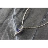 925 STERLING SILVER LONDON BLUE & WHITE TOPAZ CHAIN WITH PENDANT(2)