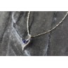925 STERLING SILVER LONDON BLUE & WHITE TOPAZ CHAIN WITH PENDANT(2)