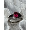 925 Sterling Silver Ruby Ring Size 6