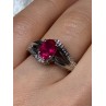 925 Sterling Silver Ruby Ring Size 6