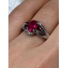 925 Sterling Silver Ruby Ring Size 6