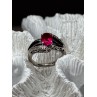 925 Sterling Silver Ruby Ring Size 6