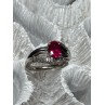 925 Sterling Silver Ruby Ring Size 6