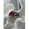 925 Sterling Silver Ruby Ring Size 6