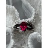 925 Sterling Silver Ruby Ring Size 6