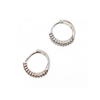 925 STERLING SILVER WHITE SAPPHIRES EARRINGS