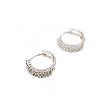 925 STERLING SILVER WHITE SAPPHIRES EARRINGS