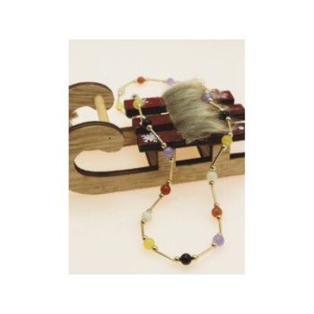 14K YELLOW GOLD  JADEITE BALLS NECKLACE