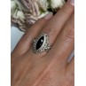 Vintage 925 Sterling Silver Onyx & Marcasite Ring Size 7