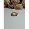 925 STERLING SILVER GOLD PLATED PEARLS RING SIZE 6