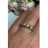 925 STERLING SILVER GOLD PLATED PEARLS RING SIZE 6
