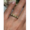 925 STERLING SILVER GOLD PLATED PEARLS RING SIZE 6