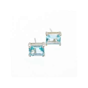 925 Sterling Silver Blue Topaz Earrings