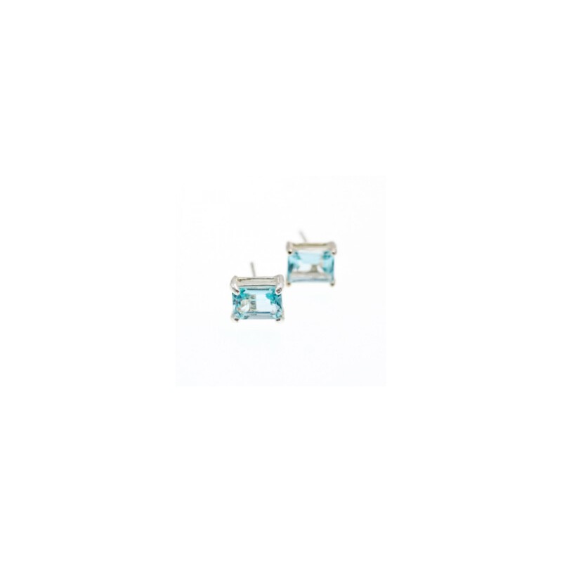 925 Sterling Silver Blue Topaz Earrings