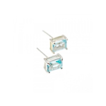 925 Sterling Silver Blue Topaz Earrings