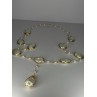 GOLD PLATED PEARL NECKLACE APPROX LENGTH 30 INCH THE BOTTOM OF PENDANT 3 INCH