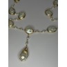 GOLD PLATED PEARL NECKLACE APPROX LENGTH 30 INCH THE BOTTOM OF PENDANT 3 INCH