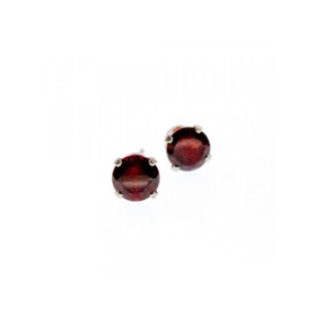 925 Sterling Silver Garnet Earrings