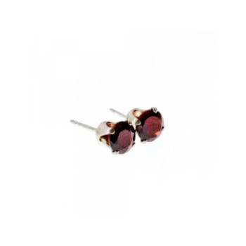925 Sterling Silver Garnet Earrings