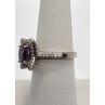 925 Sterling Silver Amethyst & Сz Ring Size 7