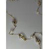 GOLD PLATED PEARL NECKLACE APPROX LENGTH 32 INCH BOTTOM OF PENDANT 4 INCH