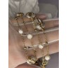 GOLD PLATED PEARL NECKLACE APPROX LENGTH 32 INCH BOTTOM OF PENDANT 4 INCH