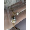 GOLD PLATED PEARL NECKLACE APPROX LENGTH 32 INCH BOTTOM OF PENDANT 4 INCH