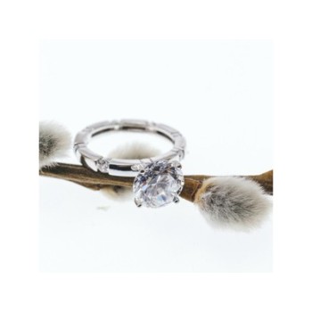 925 Sterling Silver CZ Ring Size 6