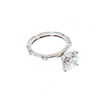 925 Sterling Silver CZ Ring Size 6