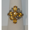 925 Sterling Silver Citrine Ring Size 6.5