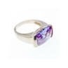 925 Sterling Silver Purple CZ Ring Size 8