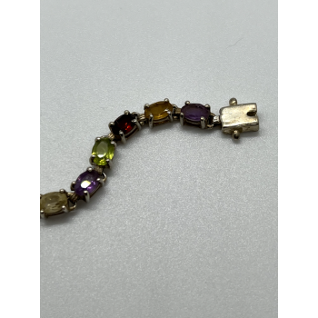 925 STERLING SILVER TOURMALINES BRACELET