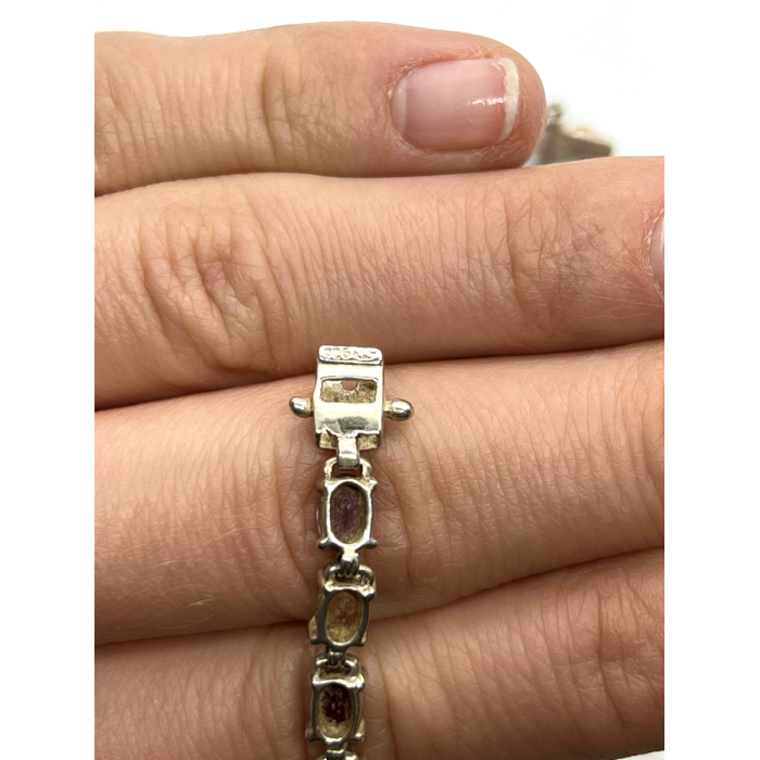925 STERLING SILVER TOURMALINES BRACELET