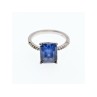 925 Sterling Silver Sapphire Ring Size 8