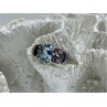 925 Sterling Silver Blue Spinel & CZ Ring Size 6.5